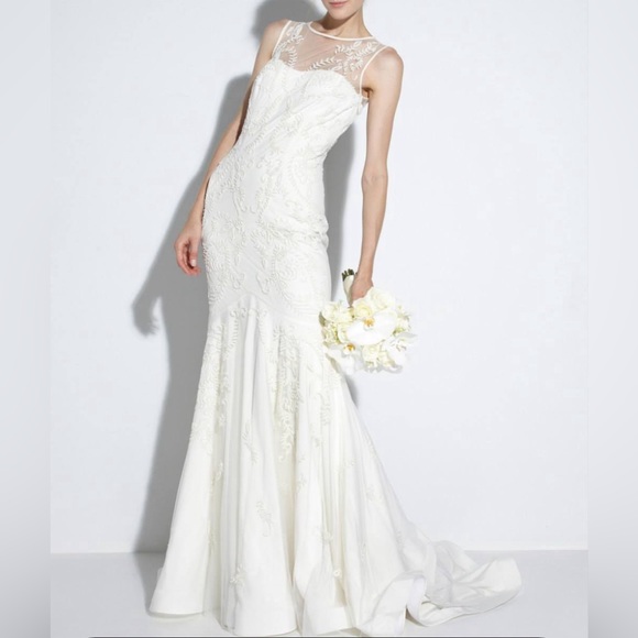 NICOLE MILLER BRIDAL WEDDING DRESS LEIGH OK10000 / PS0004 $3200 SZ 8 - Picture 3 of 17